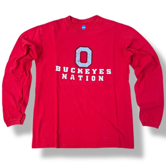 NCAA Ohio State Buckeyes Red Long Sleeve Shirt By K.A.  Adult MEDIUM - Picture 1 of 8